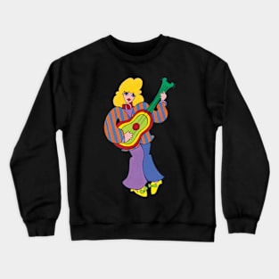 Hippie Guitar Girl Crewneck Sweatshirt